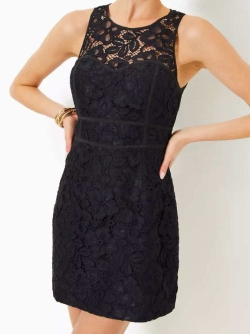Lilly Pulitzer Juli Lace Romper Size 10 Black